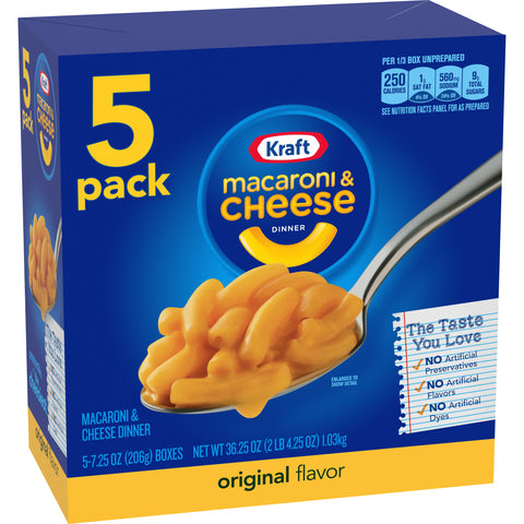 Image of Original Flavor Mac and Cheese, 5 ct - 7.25 oz Multipack