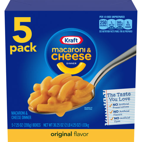 Image of Original Flavor Mac and Cheese, 5 ct - 7.25 oz Multipack