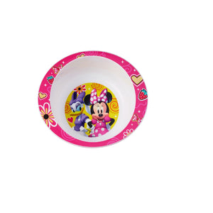 Disney Minnie Mouse Feeding Set, Minnie Mouse Plate, Bowl, Knife & Fork Set, 4 Pieces